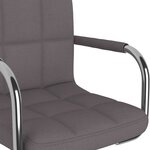 vidaXL Chaise pivotante de bureau Taupe Tissu