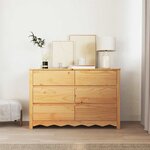 vidaXL Commode Drammen Marron 111 x 43 x 73 5 cm Bois de pin massif