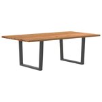 vidaXL Table à manger marron clair bois de chêne massif rectangulaire