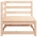 vidaXL Canapé d'angle de jardin avec coussins gris Bois de pin massif