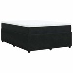 vidaXL Sommier à lattes de lit avec matelas Noir 140x200 cm Velours