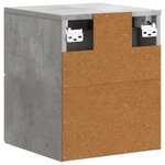 vidaXL Cabinet de chevet mural 2 Pièces Gris béton 34 5 x 33 x 40 cm