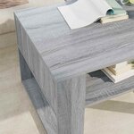 vidaXL Table basse Gris Sonoma 66 x 53 x 45 cm Bois d'ingénierie
