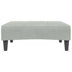 vidaXL Canapé-lit à 2 places avec repose-pied gris clair velours