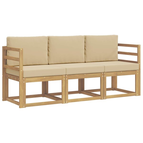 vidaXL Ensemble de canapés d'extérieur 3 pc