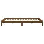 vidaXL Cadre de lit Marron miel 140x190 cm Bois de pin massif