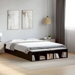 vidaXL Cadre de lit sans matelas noir 140x190 cm