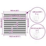 vidaXL Store zèbre blanc 160x100 cm largeur du tissu 155 9cm polyester