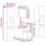 vidaXL Ensemble de meubles de salle de bain 5 Pièces chêne sonoma
