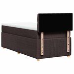 vidaXL Sommier à lattes de lit avec matelas Marron foncé 100x200 cm
