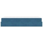 vidaXL Cadre de lit avec matelas Bleu 90 x 190 cm Velours