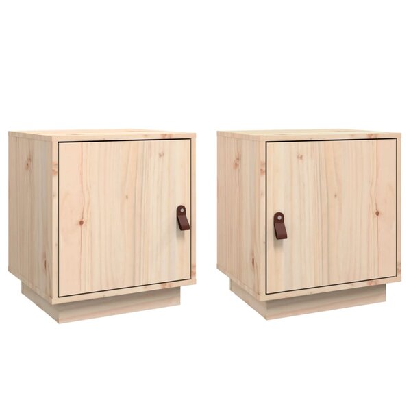 vidaXL Tables de chevet 2 Pièces 40x34x45 cm Bois de pin massif