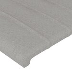 vidaXL Tête de lit à LED Gris clair 93x16x118/128 cm Tissu
