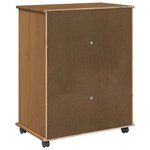 vidaXL Cabinet roulant 63 5 x 39 x 79 cm Bois de Pin Massif