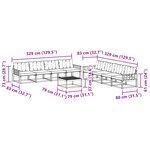 vidaXL Ensemble de canapés d'extérieur 9 pc Blanc et gris clair