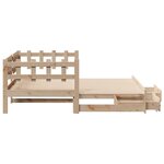 vidaXL Lit de jour avec gigogne et tiroirs sans matelas 90x200 cm
