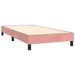 vidaXL Sommier à lattes de lit avec matelas LED Rose 80x200 cm Velours