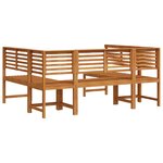 Ensemble de banc de jardin 5 pièces en bois d'acacia vidaXL