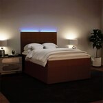 vidaXL Sommier à lattes de lit avec matelas Rose 140x190 cm Velours