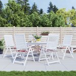 vidaXL Coussins de chaise de jardin lot de 6 carreaux rouges 50x50x3cm
