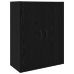 vidaXL Armoire suspendue Montage mural Chêne noir 69 5 x 34 x 90 cm
