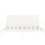vidaXL Cadre de lit sans matelas blanc 200x200 cm bois massif de pin