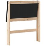 vidaXL Tête de lit capitonnée Noir 80 cm Pin massif