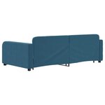 vidaXL Lit de jour avec lit gigogne bleu 100x200 cm velours