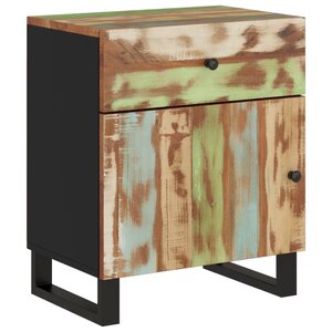 vidaXL Table de chevet 50x33x60cm Bois de récupération et d'ingénierie