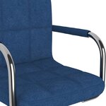 vidaXL Chaise pivotante de salle à manger Bleu Tissu