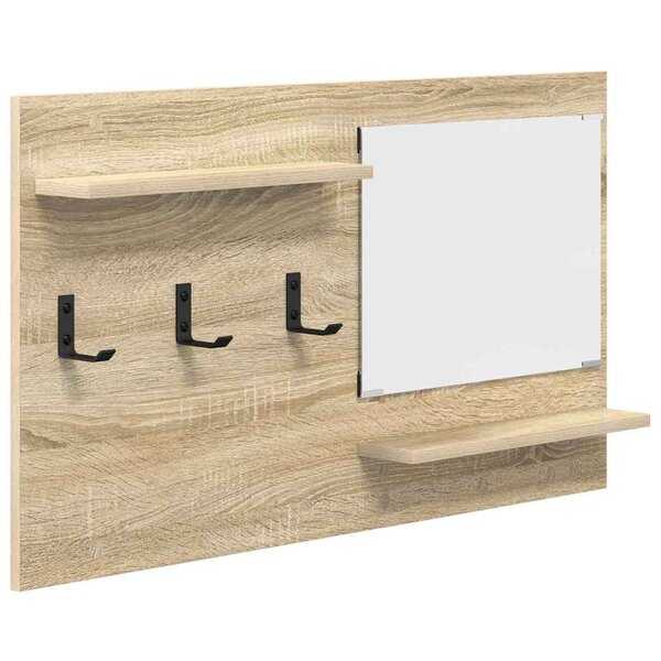 vidaXL Porte-manteau mural avec étagère Chêne sonoma 90 x 10 x 50 cm