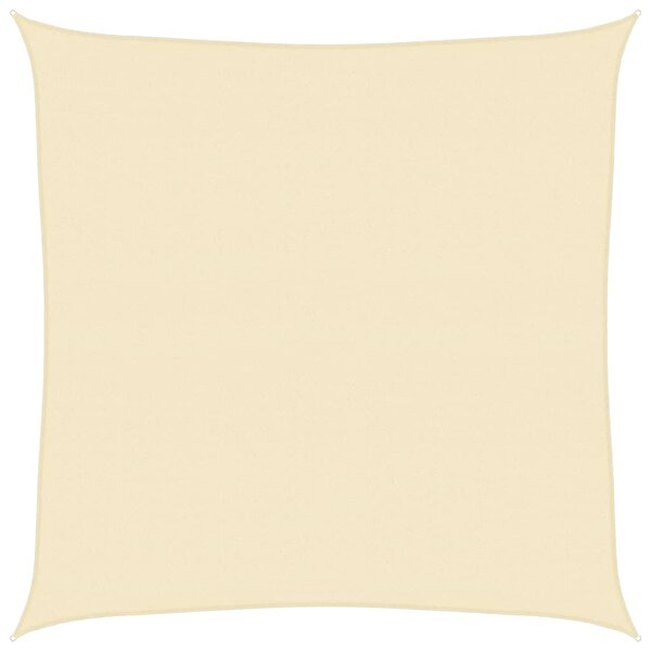 vidaXL Voile d'ombrage 160 g/m² Crème 6x6 m PEHD