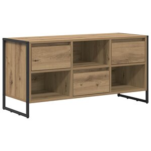 vidaXL Meuble TV Chêne artisan 100 x 36 x 49 5 cm Bois d'ingénierie