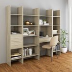 vidaXL Bibliothèque Chêne sonoma 40x35x180 cm Bois d’ingénierie