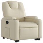 vidaXL Fauteuil inclinable Crème Similicuir