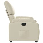 vidaXL Fauteuil inclinable Crème Similicuir
