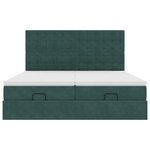 vidaXL Cadre de lit ottoman avec matelas vert foncé 200x200 cm velours