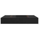 vidaXL Cadre de lit Chêne noir 140 x 190 cm Bois d'ingénierie