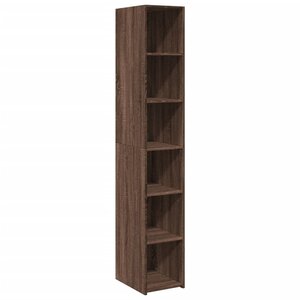 vidaXL Buffet haut chêne marron 30x41x185 cm bois d'ingénierie