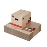 Pack and Move- Lot 30 Cartons Déménagement Livres  Premium - 40 X 30 X 30 Cm - Extrême Résistance 30 KG - Double Épaisseur - 2 Adhésifs Offerts