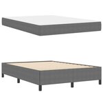 vidaXL Cadre de lit avec matelas Gris clair 140 x 190 cm tissu