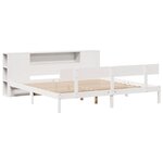 vidaXL Lit bibliothèque sans matelas blanc 200x200 cm bois pin massif