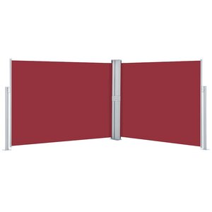 vidaXL Auvent latéral rétractable Rouge 140 x 1000 cm
