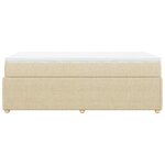 vidaXL Sommier à lattes de lit avec matelas Crème 80x200 cm Tissu