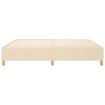 vidaXL Cadre de lit Crème 200 x 200 cm Tissu