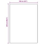 vidaXL Tapis Shaggy Anti-dérapant Marron 160 x 230 cm PP