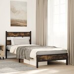vidaXL Cadre de lit sans matelas avec tête de lit chêne fumé 90x190 cm