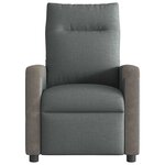 vidaXL Fauteuil inclinable de massage électrique gris foncé tissu