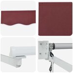 vidaXL Auvent rétractable automatique bordeaux 450x300 cm