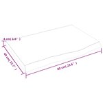 vidaXL Dessus de table 60x40x(2-4) cm bois de chêne massif non traité